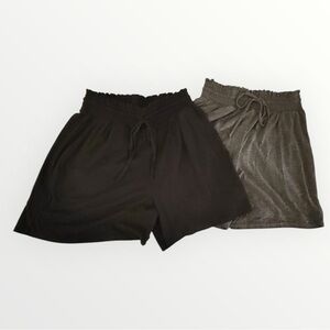 Zenana Outfitters Dark Gray and Black Shorts